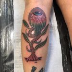 Tattoo by Luckman Tattoos #LuckmanTattoos #eyetattoos #eyetattoo #eye #psychedelic #surreal #strange #plant #flower #illustrative #color