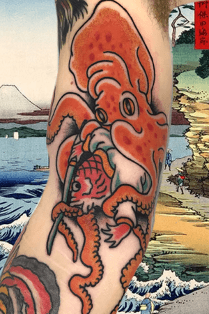 Octopus and samurai fish #italianjapanesetattoo #top_class_tattooing #japanart #topttattooing #topclasstattoing #bright_and_bold #americanatattoos #italian_traditional_tattoo #friendship #realtraditional #inked #oriemtaltattoo  #tattoo #tattooes #tattooitaly #convention #tattoolife #tattoolifemagazine  #inkart  #tattooartistmagazine #bologna #tattoobologna #bolognatattoo #horrorvacuitattoo #tatuaggibologna #tttism #japanesetattoo 