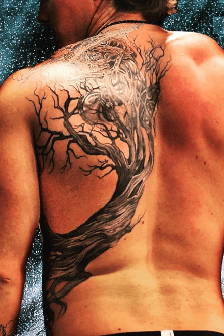 Beautiful twisted trunk tree tattoo  Tree tattoo Trendy tattoos Tattoos