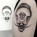 Dalí double face 1 session / Giorjolla #doublefacetattoo #dalitattoo #surrealismtattoo #Tattoodo #blacktattooart #ornamentaltattoo #blackink