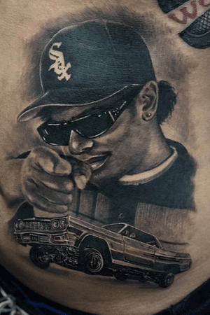 Last night’s work. Portrait of 90’s rapper Eazy E with vintage car. Planning to spend Christmas holiday in Phuket? Message us to reserve a spot for some ink to complete your bucket list! #angelink #angelinkphuket #patong #tom #thailand #portraittattoo #tattoodo #instinct #recommended #portraitaftist #eazye #nwa #tatuaz #thailand #thailande #tattoomodel #booknow #christmas #december #bucketlist #rapper #hiphop #tattoo #tattooshop 