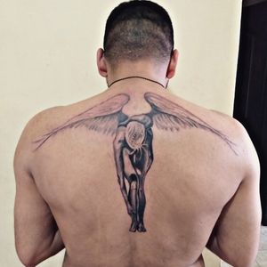Guarding Angel I did #angeltattoo #angel #tattoo 