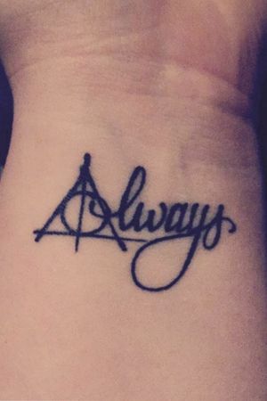 Deathly hallows symbol in the word Always