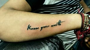 #letteringtattoo Know Your Worth