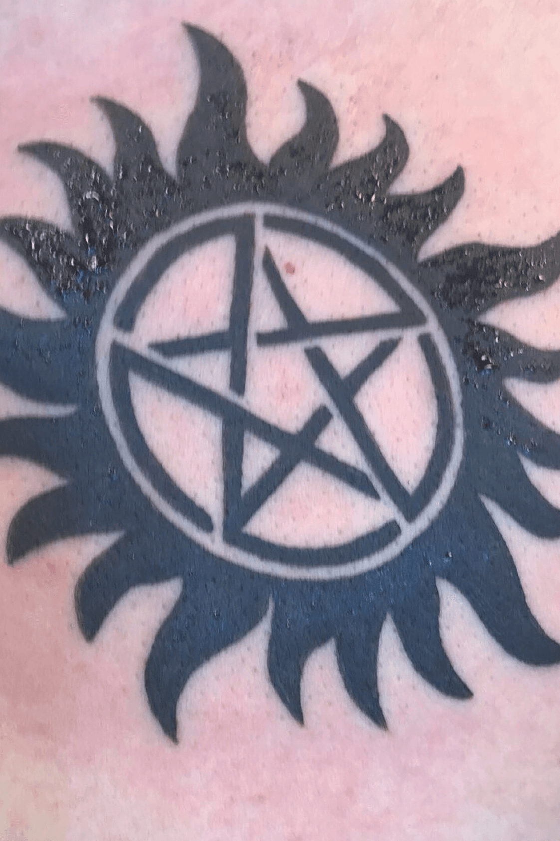 Yeeech Temporary Tattoo Sticker Paper Supernatural Circle Pentagram Sun for  Arm Chest 2 Sheet  Amazonca Everything Else