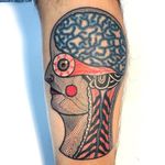 Tattoo by Teide #Teide #eyetattoos #eyetattoo #eye #psychedelic #surreal #strange #folkart #outsiderart #human #head #portrait #brain #illustrative #color