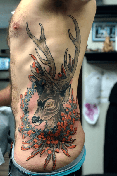 chrysanthemum and stag
