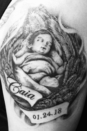 Tribute tattoo to Caia (4x4 inches)