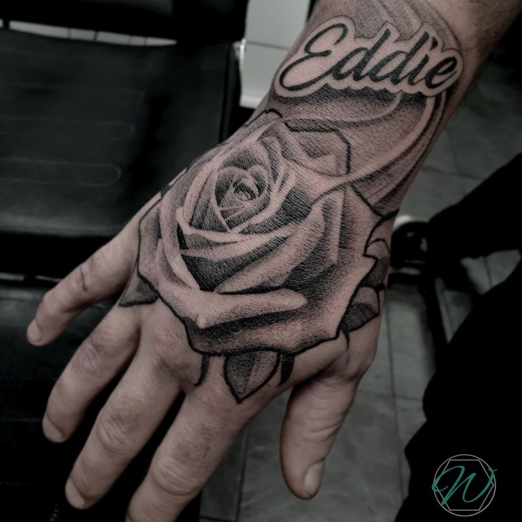Shoulder Whip shading Rose tattoo at theYoucom
