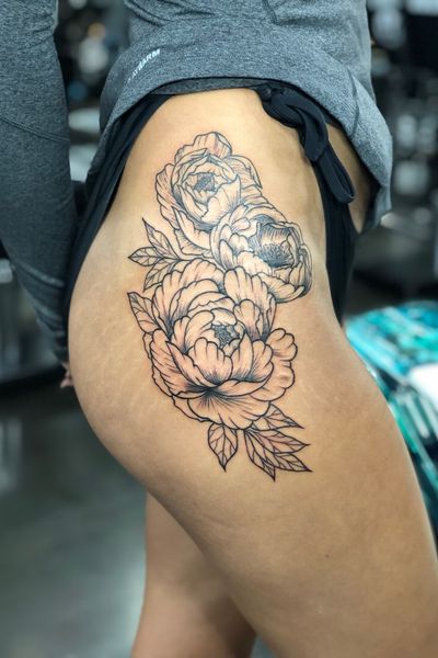 Peonies flowers