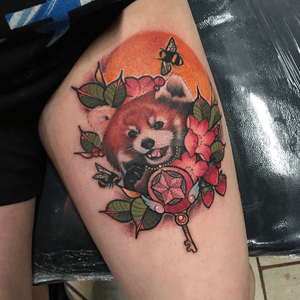 Fusion art panda rojo
