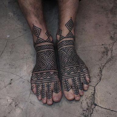 Tattoo by James Lau #JamesLau #blackwork #linework #tribal #dotwork #ornamental #pattern #sacredgeometry