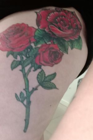 Originally was the 2x bottom roses with a partners name BUT that was a stupid idea..The top rose is a cover up! 