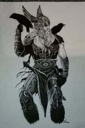 #Odin #Vikings #Nordic (drawn by me when I was 15)   
