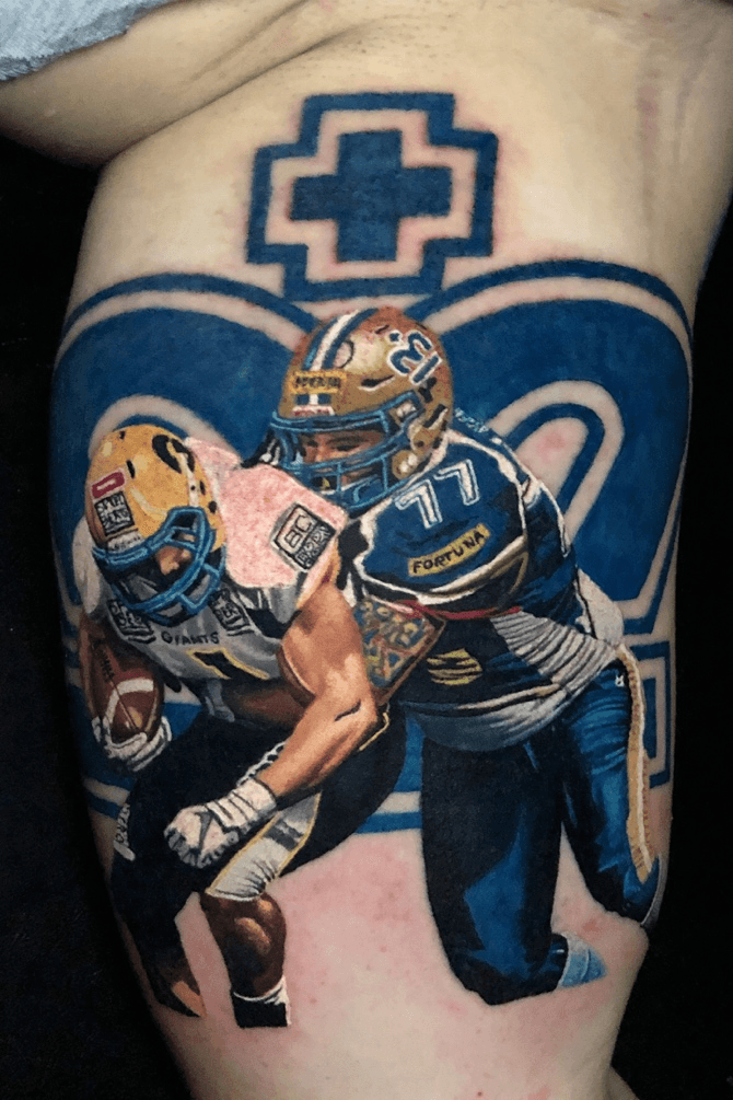 70 Football Tattoos For Men  NFL Ink Design Ideas  Football tattoo  Tattoos Tattoos for guys