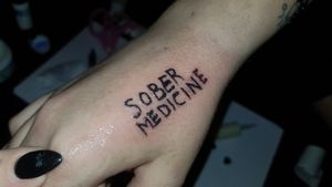 Tattooed using tattoo machine for the first time ever! SOBER and MEDICINE, Thank you for your trust 🔥