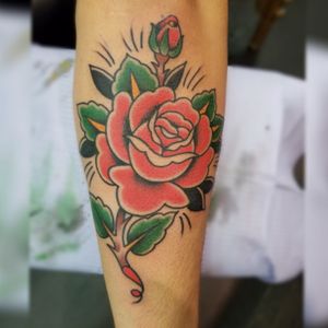 Traditional Rose#traditionaltattoo #traditionalrose #rose 