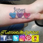 Brought in her favorite custom made coffee cup and turned it into a tattoo. Now her sisters are always with her. Christmas gift cards available!! Like and follow me @tattooedbyjesse FB, IG, SC, pinterest, tumblr, twitter, tattoodo app, and for my artist page; www.facebook.com/tattooedbyjesse #TattooedByJesse #ComeGetSomeInk #LoyaltyTattooCompany #DynamicBlack #EternalInks #Tattoo #Tattoos #MichiganTattooArtists #MichiganPiercers #Tattooed #hearts #coffeecup #sisters