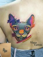 #StaniSlavaTerskaya #SlavaTattoo #tattoocolor #tattoocat #catstattoos 