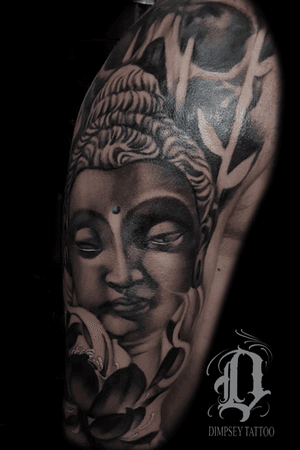 Buddha and lotus half sleeve - One full day session