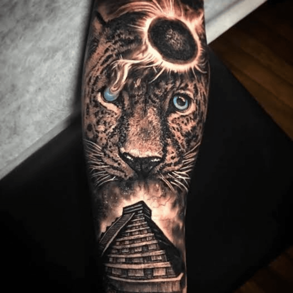 Mayan inspired jaguar head tattoo  Terminus City Tattoo  Facebook
