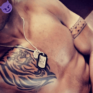 dog tag tattoos for men around neck