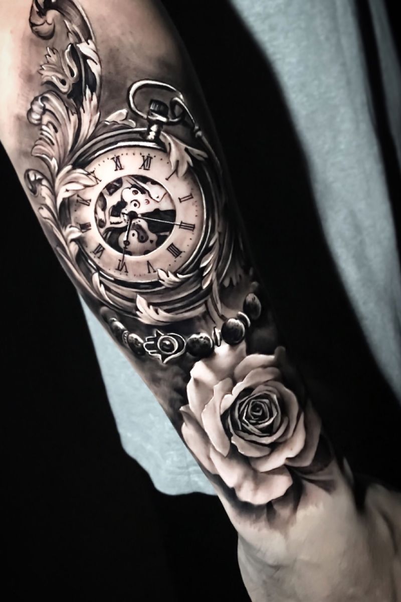Tatouage Horloge Femme Brasnull
