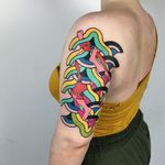 Tattoo by Imrich Kovacs #ImrichKovacs #besttattoos #best #favorite #abstract #portrait #surreal #color