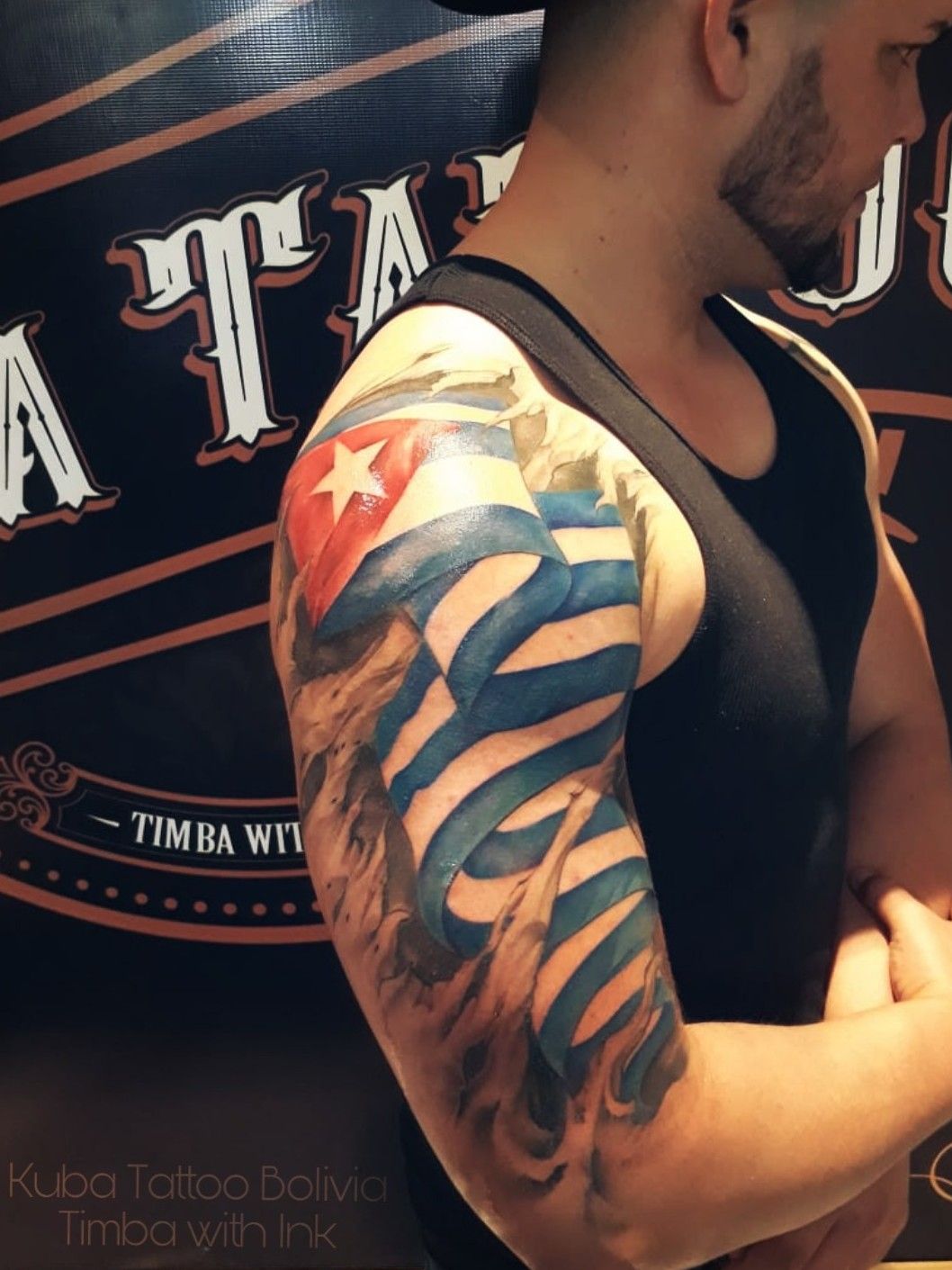 Sleeve tattoo by Fishero  Freihand tattoo  Cuban tattoos Tattoos Badass  tattoos