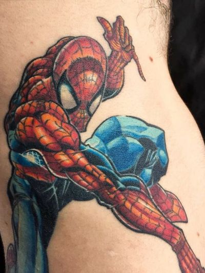  #healed #healedtattoo #spiderman #marvelcomics #stanlee #johnromitajr