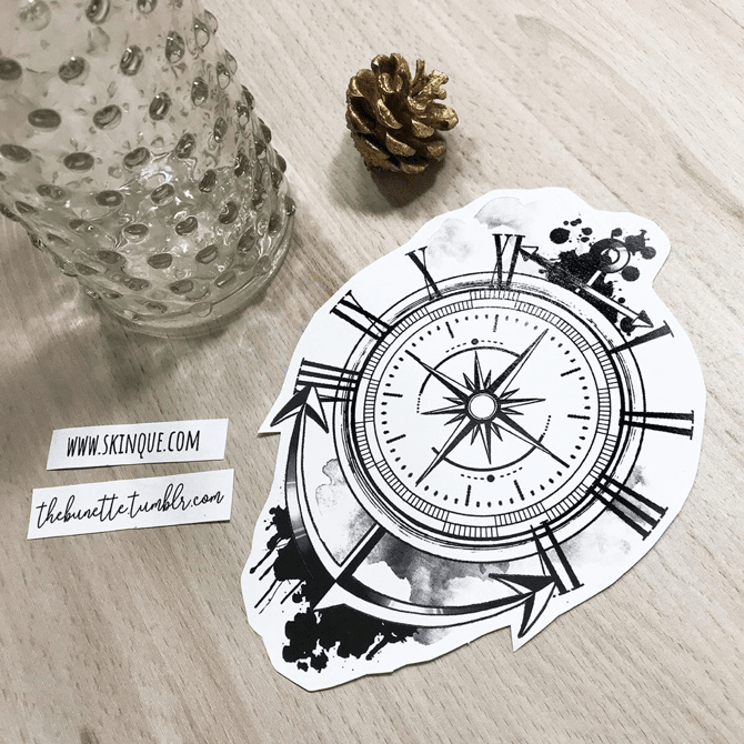 Tattoo uploaded by Bunette from Skinque Designs • I made a Compass  Collection so you can make your own compass tattoo! This is one of the  ready-to-use designs that are includeed in