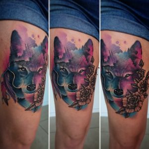 Wolf #tatuaz #tattoo #tattoos #tattooer #tatuaz #watercolortattoo 