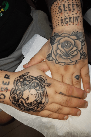 Medusa and Rose Tattoo