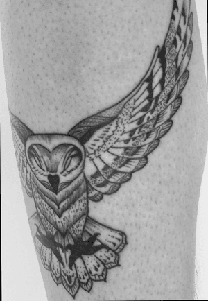 #owl #owltattoo #blackandgrey 