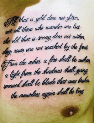 #theriddleofstrider #lotr #LordoftheRingsTattoo #lethering #leteringtattoo 