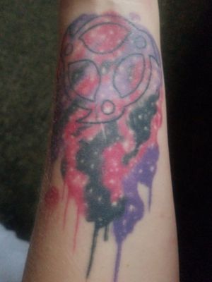 Wiccan symbol for casting and protecting Life surrounded by the cosmos by Justin Pitt in NY 