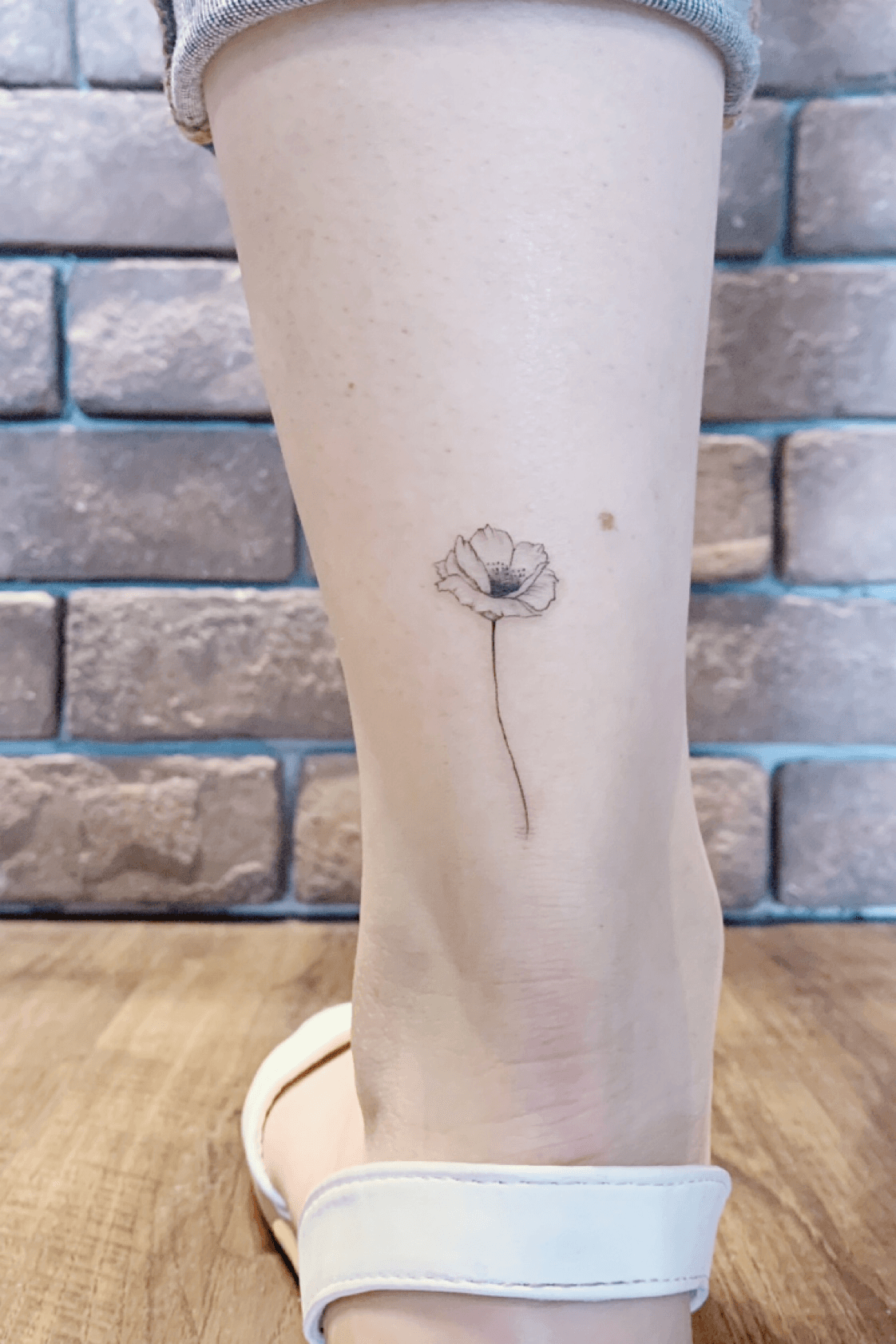 Poppy Thistle Forgetmenot and ferns by Rey Jasper  Tattoogridnet