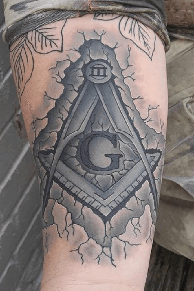 Square and CompassesAll Seeing Eye by Chris Fullam at Tattoo Tech Dayton  OH  rtattoos