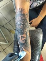 Rostro apache tattoo by Kevin MalaFama