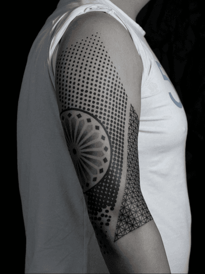 #dots #grid #sleeve #geometric #mandala #geometry