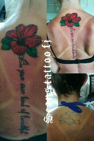 Hibiscus flower tattoo for the pretty lady from Australia....first time in fiji islands 