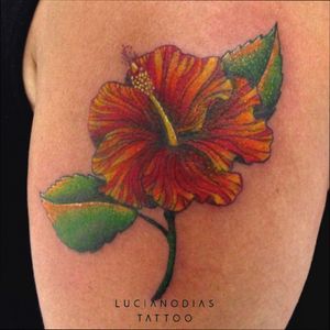Hibiscus tattoo made by me at the Black Box Studio. #flower #floral #flowers #hibiscus #hibisco #flor