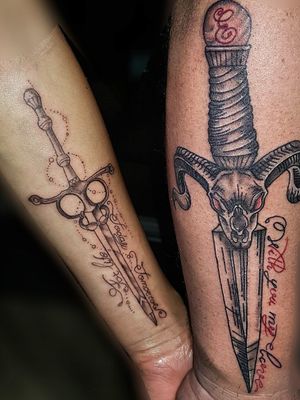 Couple knife tattoo My work