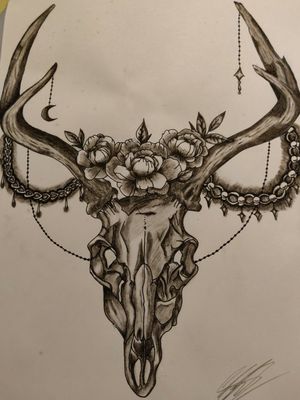 Deer skull. Available design.