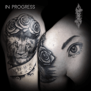 In progress #tattooartist #tattooinprogress #realism #liontattoo 