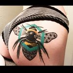 Here's a healed shot of this bee I did. Forgot to post. Enjoy 🐝. Sponsored by @peakneedles Also using @fusion_ink @empireinks @electrumstencilproducts @electrumsupply @hivecaps @inkjecta @tattoostencilapp #tattoo #tattoos #tattooartistmagazine #tattoooftheday #peakneedles #teampeak #peakproteam #fusionink #fusionfamily #supportgoodtattoos #electrumstencilprimer #hivecaps #inkjecta #thebesttattooartists #inkedmag #skinartmag #sullen #realistictattoo #realism #colorportrait #colorrealism #beetattoo #sacredgeometry #sacredgeometrytattoo