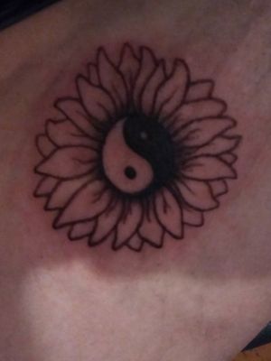 Yin yang sunflower on my girl