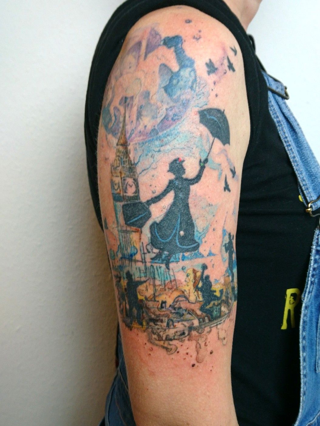 Mary Poppins Hat And Umbrella Tattoo Tattoos  फट शयर