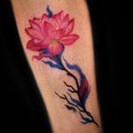Watercolor lotus flower #lotus #tattoo #lotustattoo #watercolortattoo #watercolor #art #flower #painting #inked #inkedgirl #girlswithttattoos #melbournetattoo #melbourne #sydney 