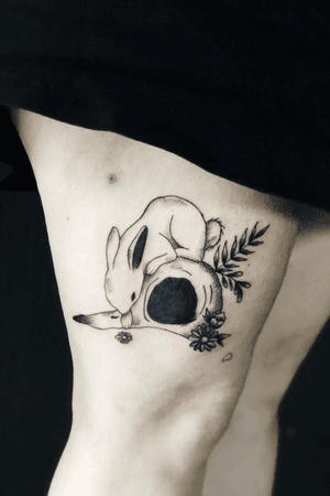 Bunny with a skull